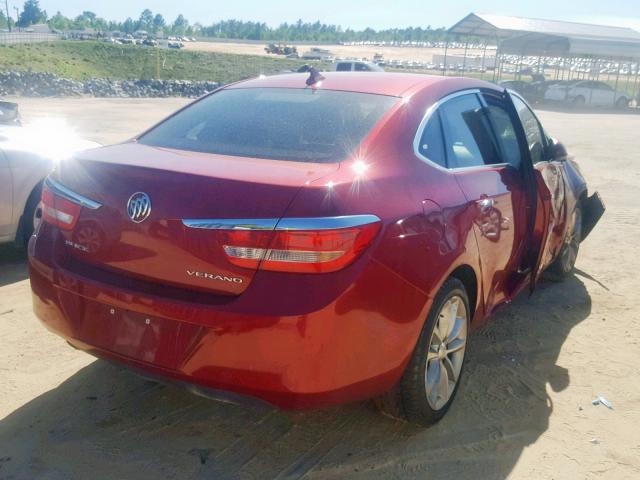 1G4PP5SKXD4176151 - 2013 BUICK VERANO RED photo 4