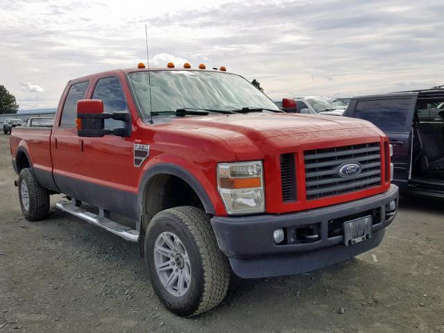 1FTWW31R28EC13165 - 2008 FORD F350 SRW S RED photo 1