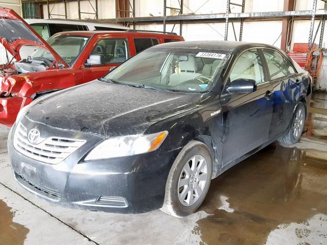 4T1BB46K88U035310 - 2008 TOYOTA CAMRY HYBR BLACK photo 2