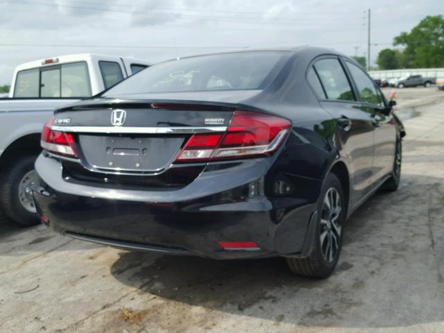 19XFB2F90DE005766 - 2013 HONDA CIVIC EXL BLACK photo 4