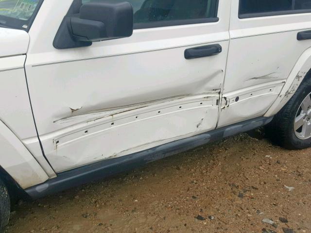 1J8HG48K26C346126 - 2006 JEEP COMMANDER WHITE photo 9