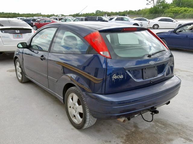 3FAHP31Z74R103425 - 2004 FORD FOCUS ZX3 BLUE photo 3