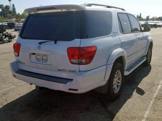 5TDBT48AX7S279257 - 2007 TOYOTA SEQUOIA LI WHITE photo 4