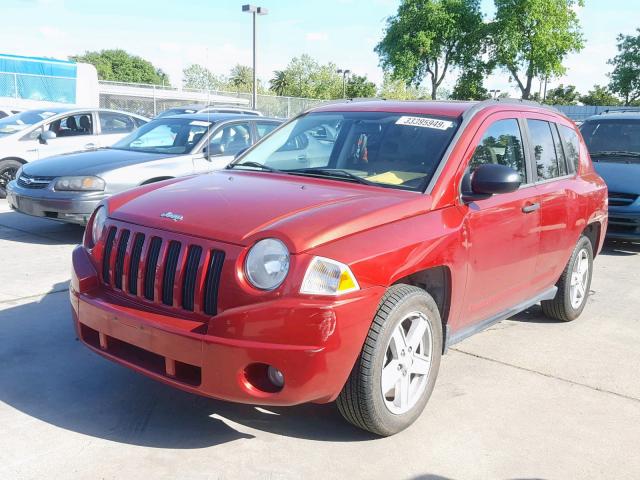 1J8FT47W47D118731 - 2007 JEEP COMPASS RED photo 2