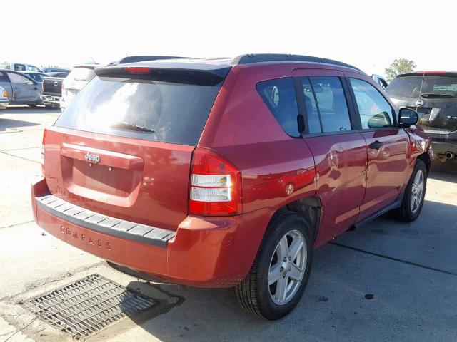 1J8FT47W47D118731 - 2007 JEEP COMPASS RED photo 4