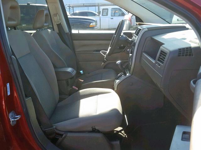1J8FT47W47D118731 - 2007 JEEP COMPASS RED photo 5