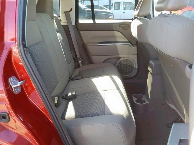 1J8FT47W47D118731 - 2007 JEEP COMPASS RED photo 6