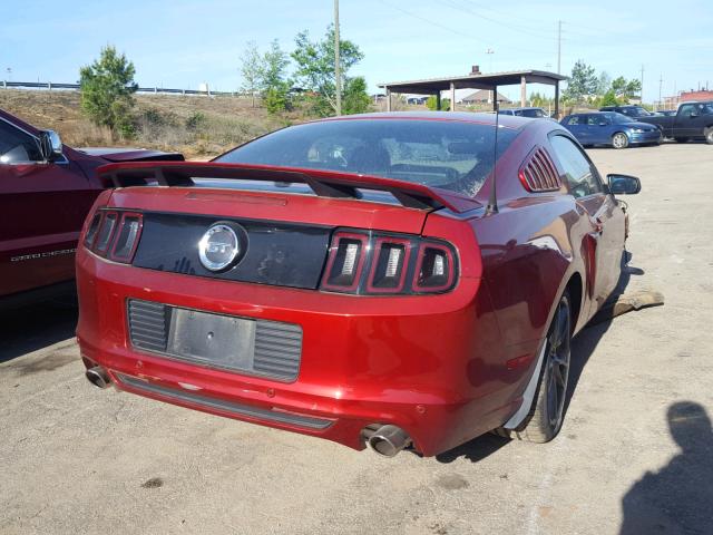 1ZVBP8CF9E5237144 - 2014 FORD MUSTANG GT RED photo 4