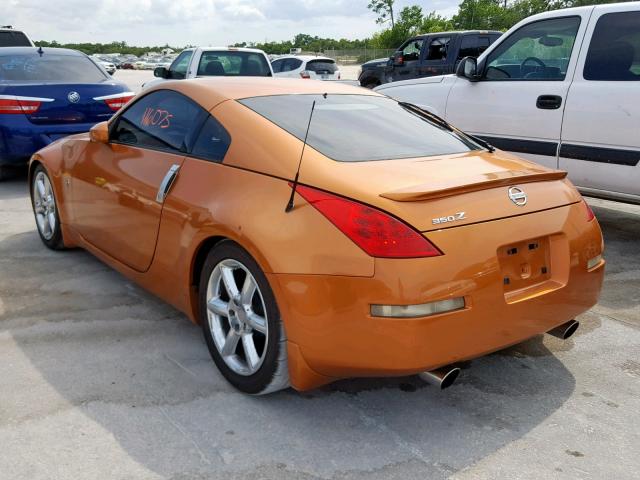 JN1AZ34E33T005555 - 2003 NISSAN 350Z COUPE ORANGE photo 3