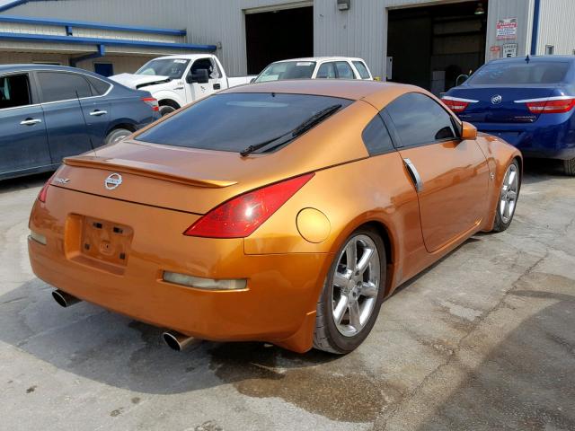 JN1AZ34E33T005555 - 2003 NISSAN 350Z COUPE ORANGE photo 4