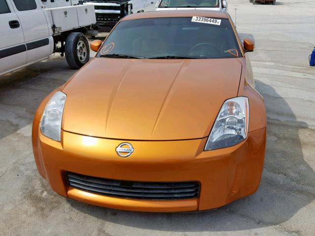 JN1AZ34E33T005555 - 2003 NISSAN 350Z COUPE ORANGE photo 9