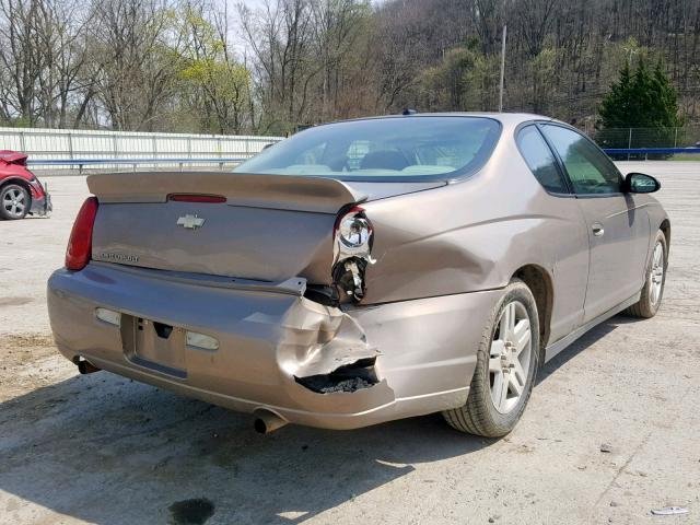 2G1WK151X69284921 - 2006 CHEVROLET MONTE CARL 棕色 照片 4