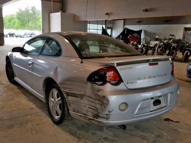 4B3AG42G63E158691 - 2003 DODGE STRATUS SE SILVER photo 3