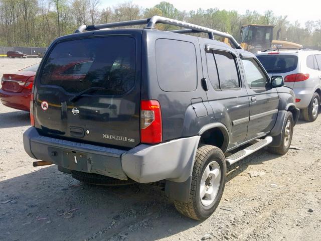 5N1ED28Y71C534897 - 2001 NISSAN XTERRA XE BLACK photo 4