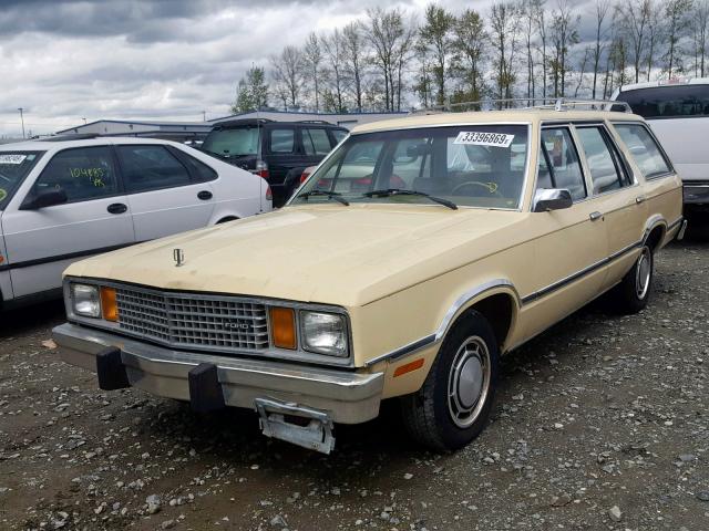 0K94B163561 - 1980 FORD FAIRMONT YELLOW photo 2