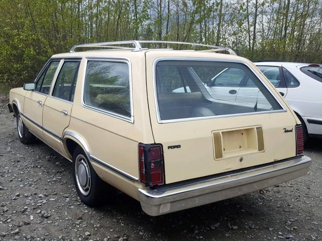 0K94B163561 - 1980 FORD FAIRMONT YELLOW photo 3