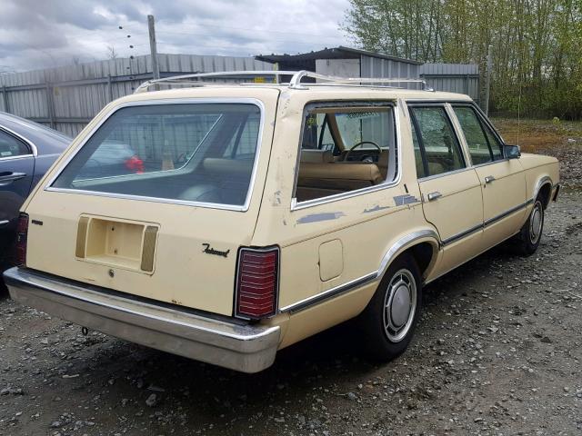 0K94B163561 - 1980 FORD FAIRMONT YELLOW photo 4