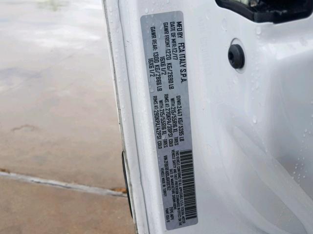 ZFBERFAB0J6K69762 - 2018 RAM PROMASTER 白色 照片 10