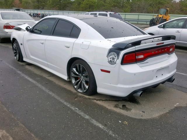 2C3CDXGJ2EH371080 - 2014 DODGE CHARGER SU WHITE photo 3