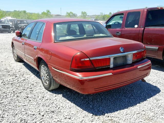 2MEFM74W3YX613294 - 2000 MERCURY GRAND MARQ RED photo 3