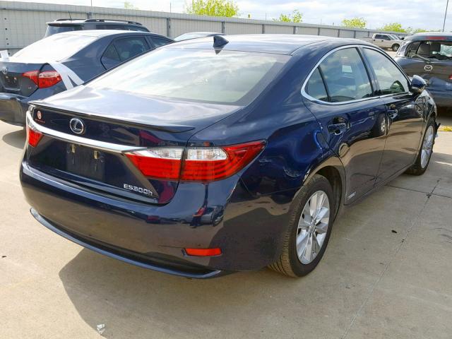 JTHBW1GG0F2079648 - 2015 LEXUS ES 300H BLUE photo 4