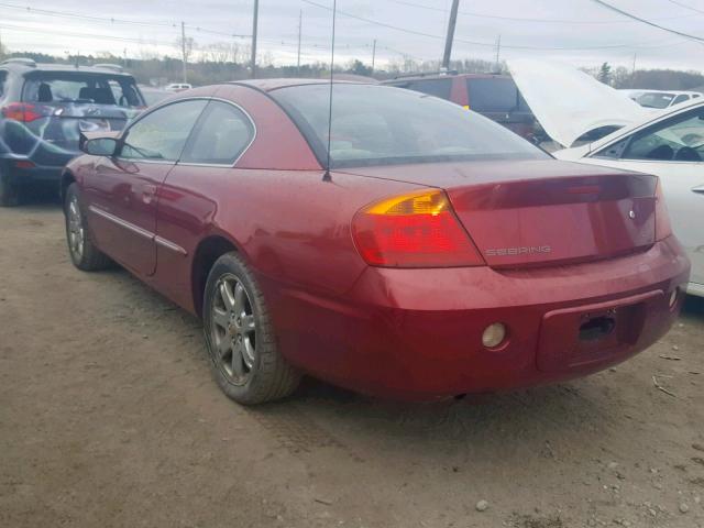 4C3AG52H61E028943 - 2001 CHRYSLER SEBRING LX RED photo 3