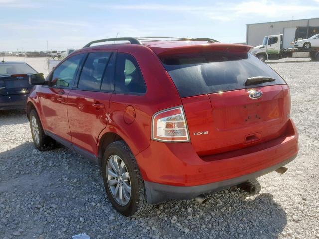 2FMDK3JC1ABA56501 - 2010 FORD EDGE SEL RED photo 3