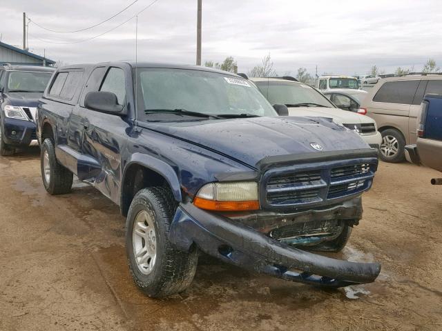 1B7GG32N22S540607 - 2002 DODGE DAKOTA SPO BLUE photo 1