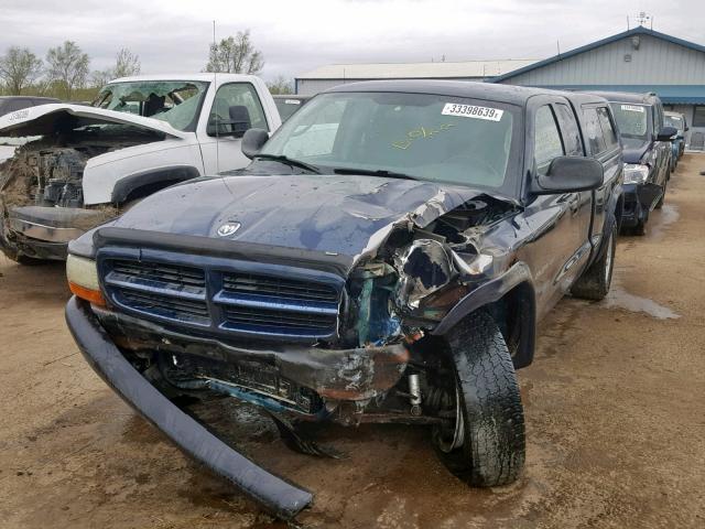 1B7GG32N22S540607 - 2002 DODGE DAKOTA SPO BLUE photo 2