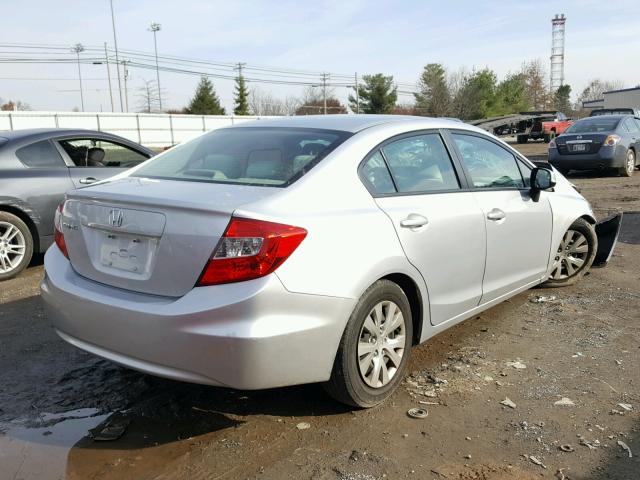 2HGFB2F51CH564325 - 2012 HONDA CIVIC LX SILVER photo 4