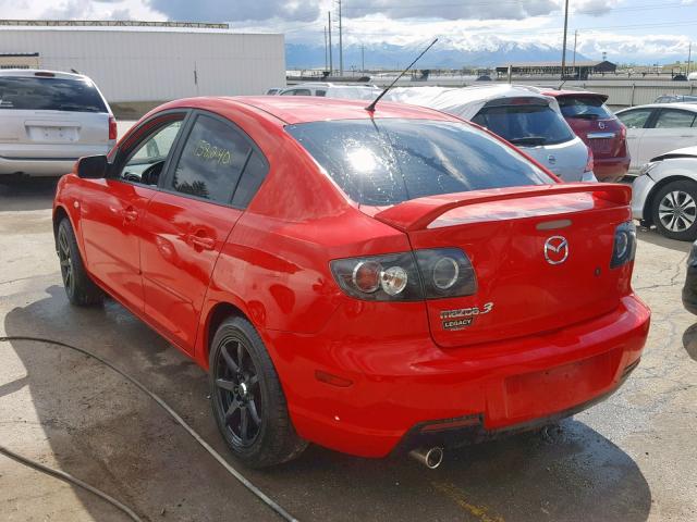 JM1BK12F381775747 - 2008 MAZDA 3 I RED photo 3