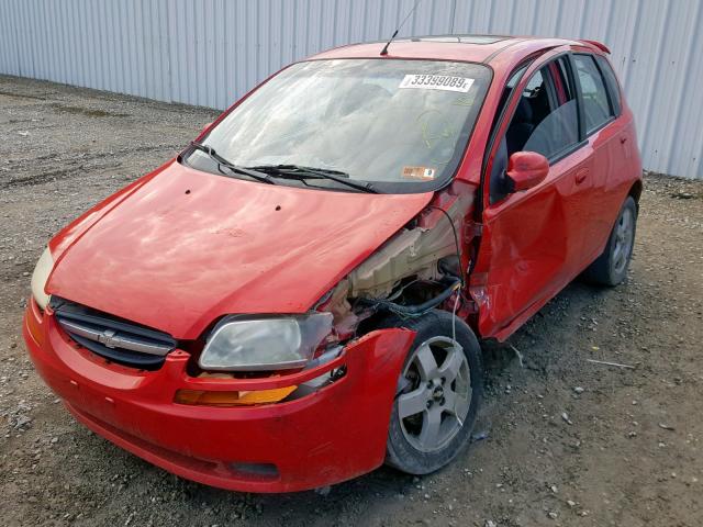 KL1TG66656B666119 - 2006 CHEVROLET AVEO LT RED photo 2