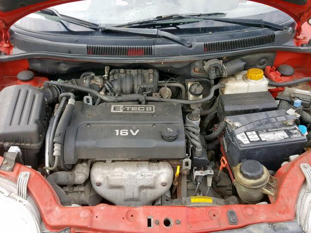 KL1TG66656B666119 - 2006 CHEVROLET AVEO LT RED photo 7