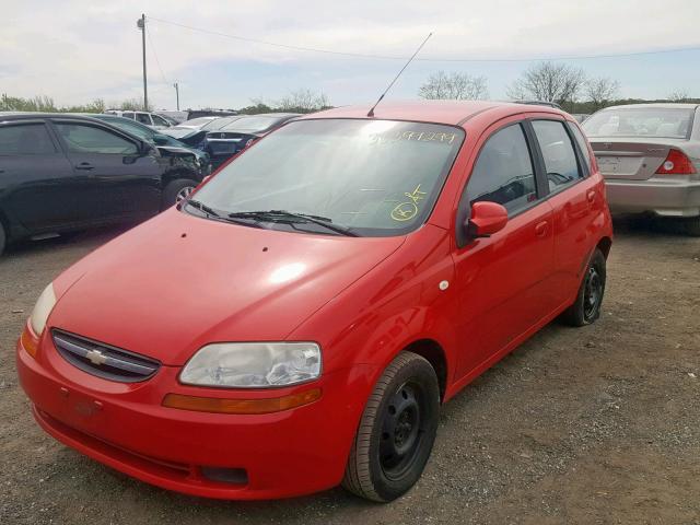 KL1TD66617B710241 - 2007 CHEVROLET AVEO BASE Қызыл фото 2