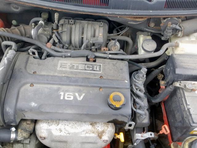 KL1TD66617B710241 - 2007 CHEVROLET AVEO BASE Қызыл фото 7