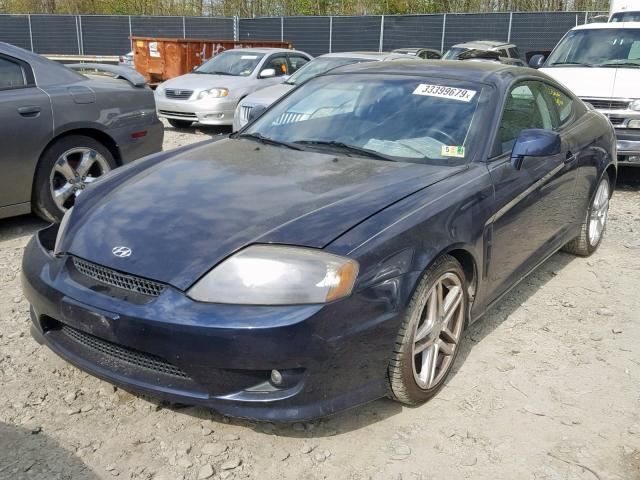 KMHHN65F96U206354 - 2006 HYUNDAI TIBURON GT BLUE photo 2