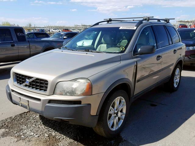 YV1CZ91H641038614 - 2004 VOLVO XC90 T6 BEIGE photo 2