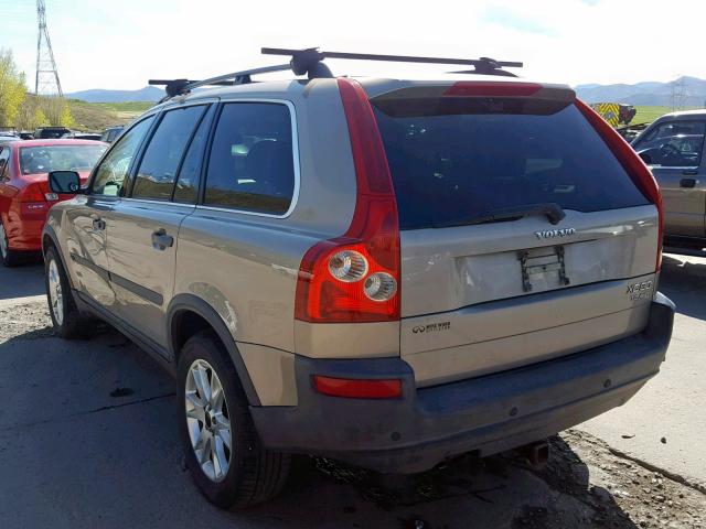 YV1CZ91H641038614 - 2004 VOLVO XC90 T6 BEIGE photo 3