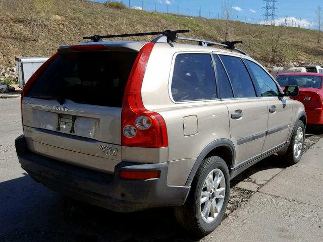 YV1CZ91H641038614 - 2004 VOLVO XC90 T6 BEIGE photo 4