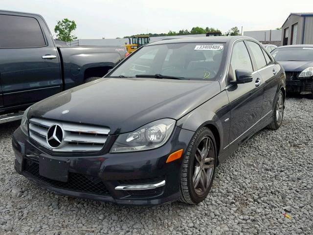 WDDGF4HB1CR221218 - 2012 MERCEDES-BENZ C 250 BLACK photo 2