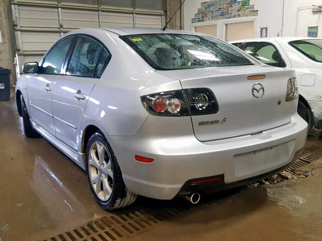 JM1BK323381790797 - 2008 MAZDA 3 S SILVER photo 3