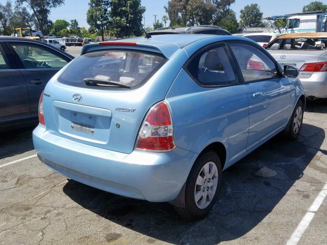 KMHCM3ACXAU161750 - 2010 HYUNDAI ACCENT BLU BLUE photo 4