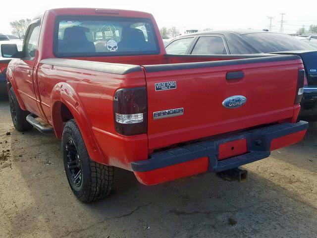 1FTYR10U26PA35740 - 2006 FORD RANGER RED photo 3