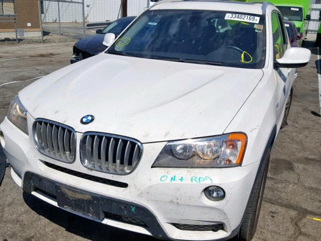 5UXWX9C53D0A17769 - 2013 BMW X3 XDRIVE2 WHITE photo 2