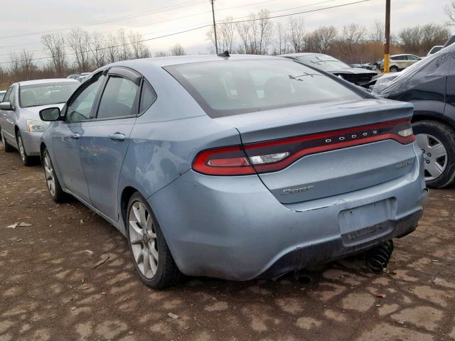 1C3CDFBA8DD123199 - 2013 DODGE DART SXT BLUE photo 3