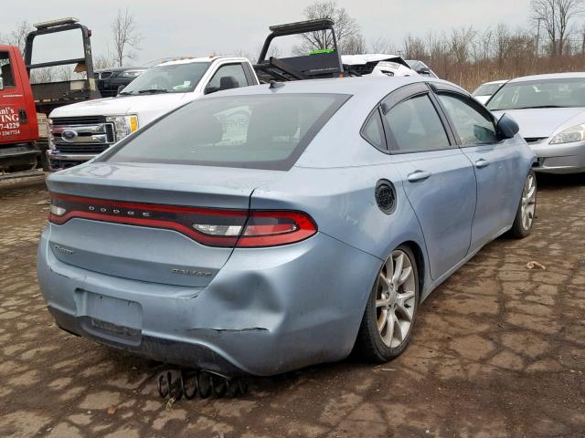 1C3CDFBA8DD123199 - 2013 DODGE DART SXT BLUE photo 4