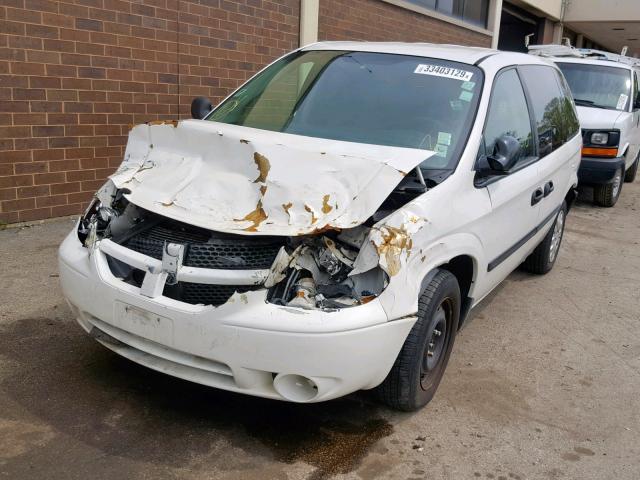 1D4GP21R47B150519 - 2007 DODGE CARAVAN C/ WHITE photo 2