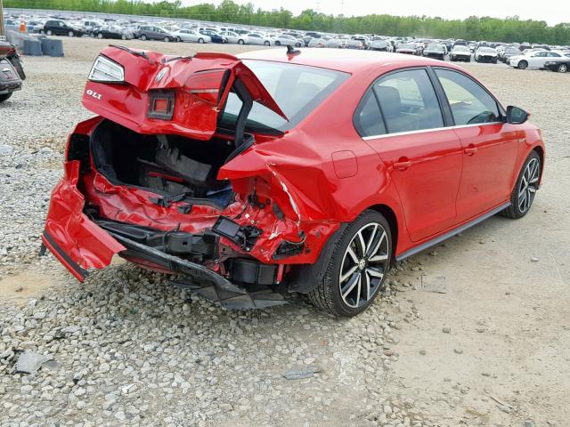 3VW4T7AJXJM204597 - 2018 VOLKSWAGEN JETTA GLI RED photo 4