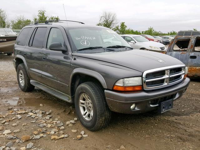 1D4HS48N33F554657 - 2003 DODGE DURANGO SL GRAY photo 1