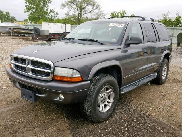 1D4HS48N33F554657 - 2003 DODGE DURANGO SL GRAY photo 2